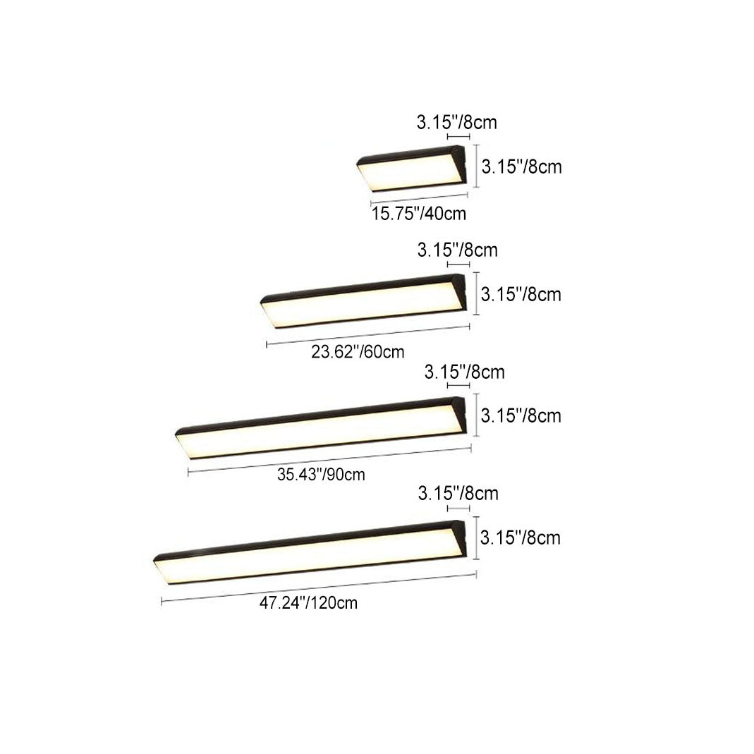 Modern Minimalist Aluminum Acrylic Waterproof Long Outdoor Indoor LED Wall Sconce Lamp