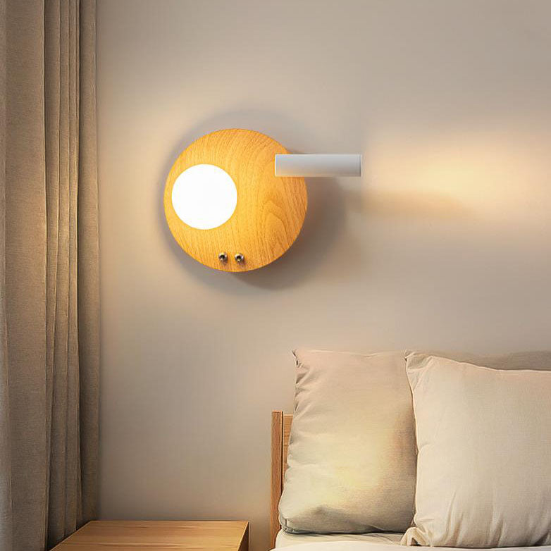 مصباح حائط LED دائري مربع من الحديد بتصميم إبداعي إسكندنافي