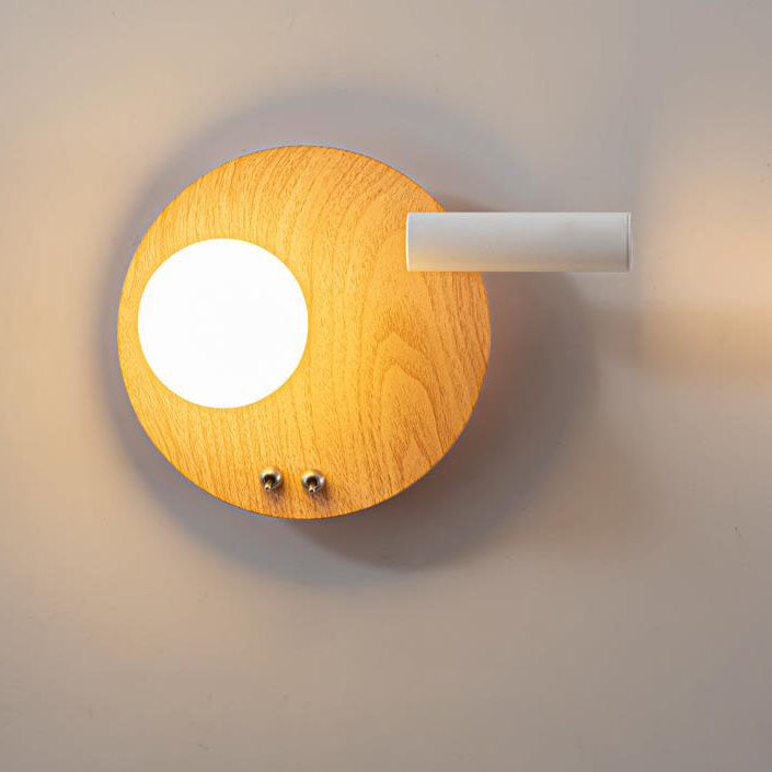 مصباح حائط LED دائري مربع من الحديد بتصميم إبداعي إسكندنافي