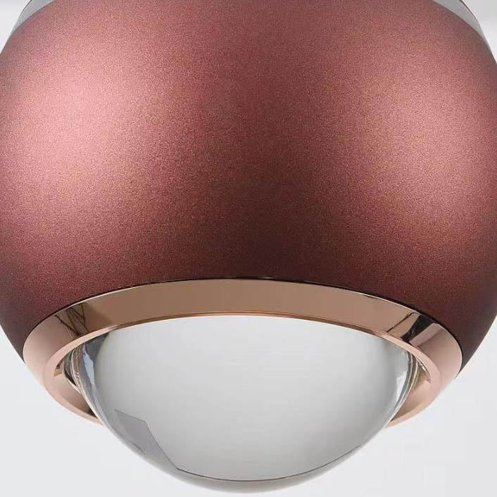 Modern Minimalist Round Ball Aluminum Glass LED Wall Sconce Lamp For Bedroom
