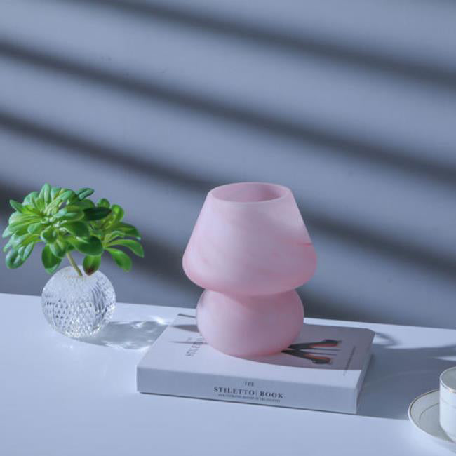 Modern Simplicity Glass Mushroom 1-Light Table Lamp For Bedroom