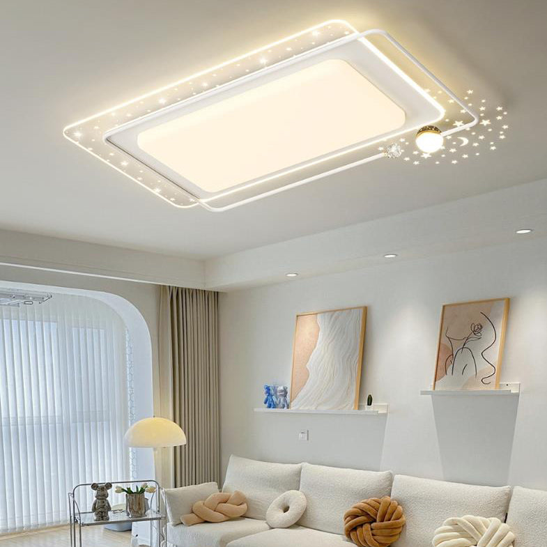 مصباح سقف LED مربع الشكل مصنوع من الأكريليك بتصميم إبداعي معاصر لغرفة المعيشة