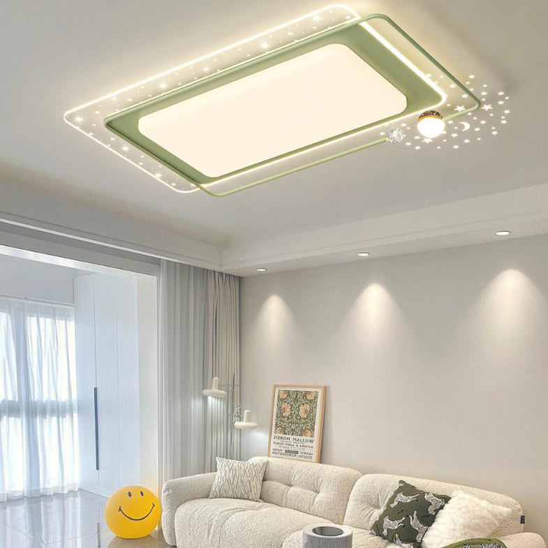 مصباح سقف LED مربع الشكل مصنوع من الأكريليك بتصميم إبداعي معاصر لغرفة المعيشة