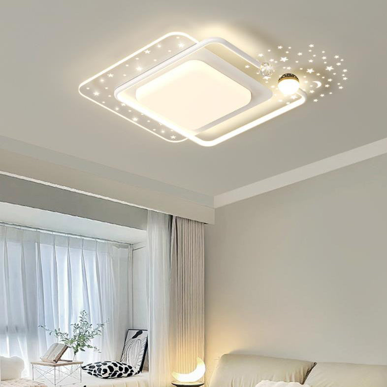 مصباح سقف LED مربع الشكل مصنوع من الأكريليك بتصميم إبداعي معاصر لغرفة المعيشة