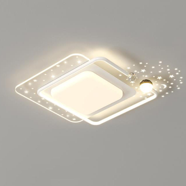 مصباح سقف LED مربع الشكل مصنوع من الأكريليك بتصميم إبداعي معاصر لغرفة المعيشة