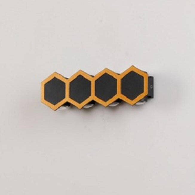 Contemporary Creative Waterproof Aluminum Honeycomb Shape PC Lens LED Wall Sconce Lamp For Outdoor Patio