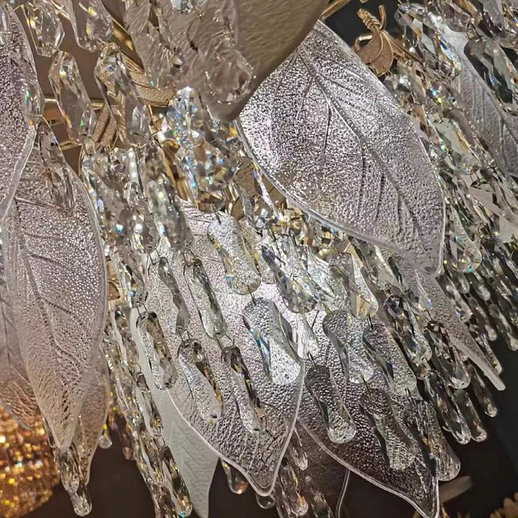 ثريا معاصرة فاخرة مصنوعة من الكريستال والزجاج والسيراميك 9/15/16 ضوء لغرفة المعيشة