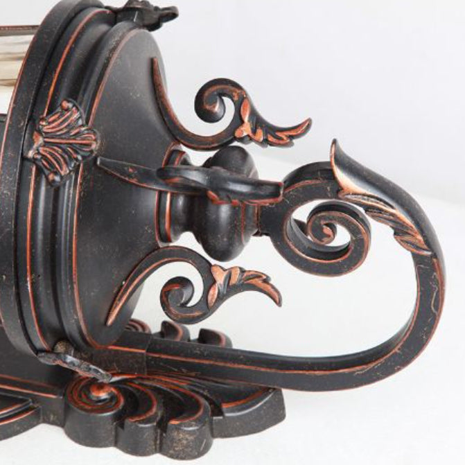 Traditional European Waterproof Aluminum Glass Cylinder 1-Light Wall Sconce Lamp For Outdoor Patio