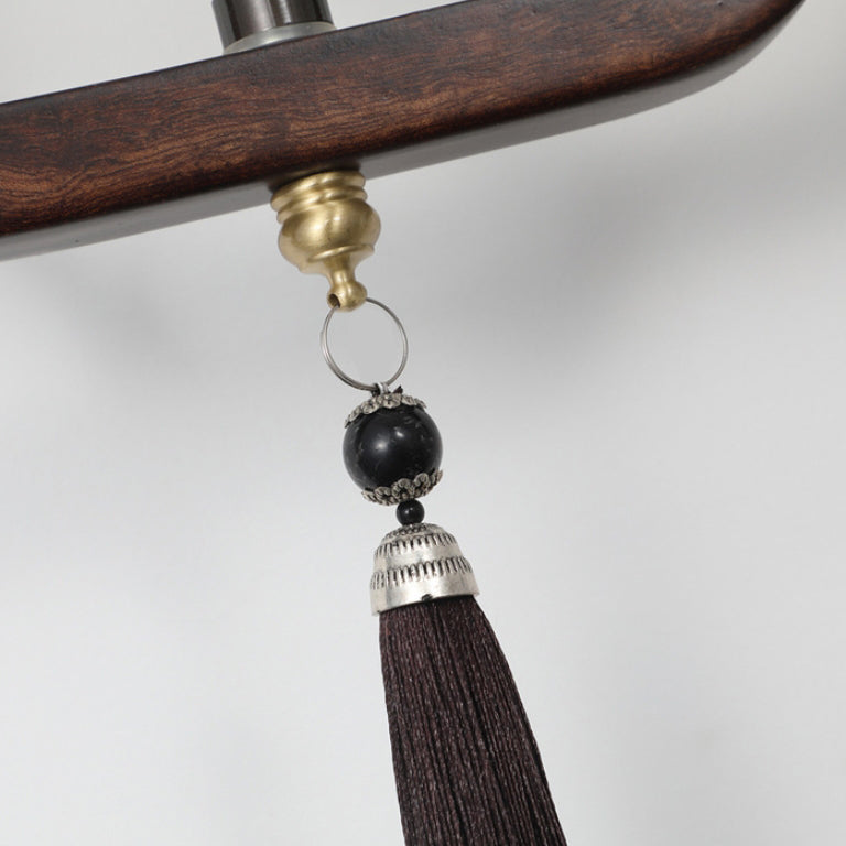 مصباح حائطي صيني تقليدي مصنوع من النحاس والمطاط والخشب والزجاج على شكل غزال، مزود بمصباح واحد، للممر