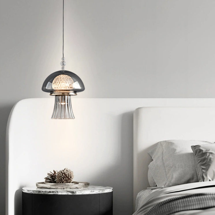 Contemporary Nordic Dome Jellyfish Liftable Acrylic Glass Lampshade LED Pendant Light For Dining Room