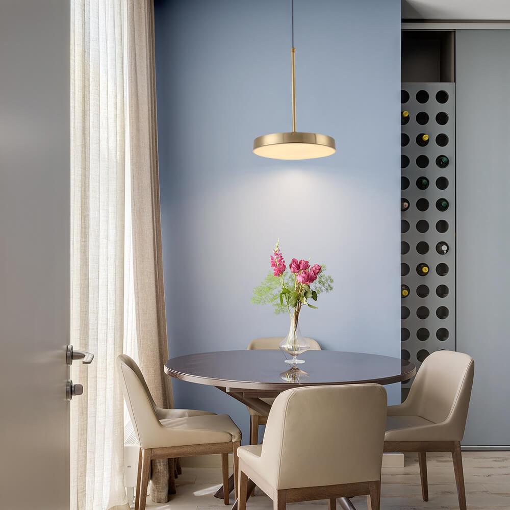 Modern Minimalist Drum Metal LED Pendant Light