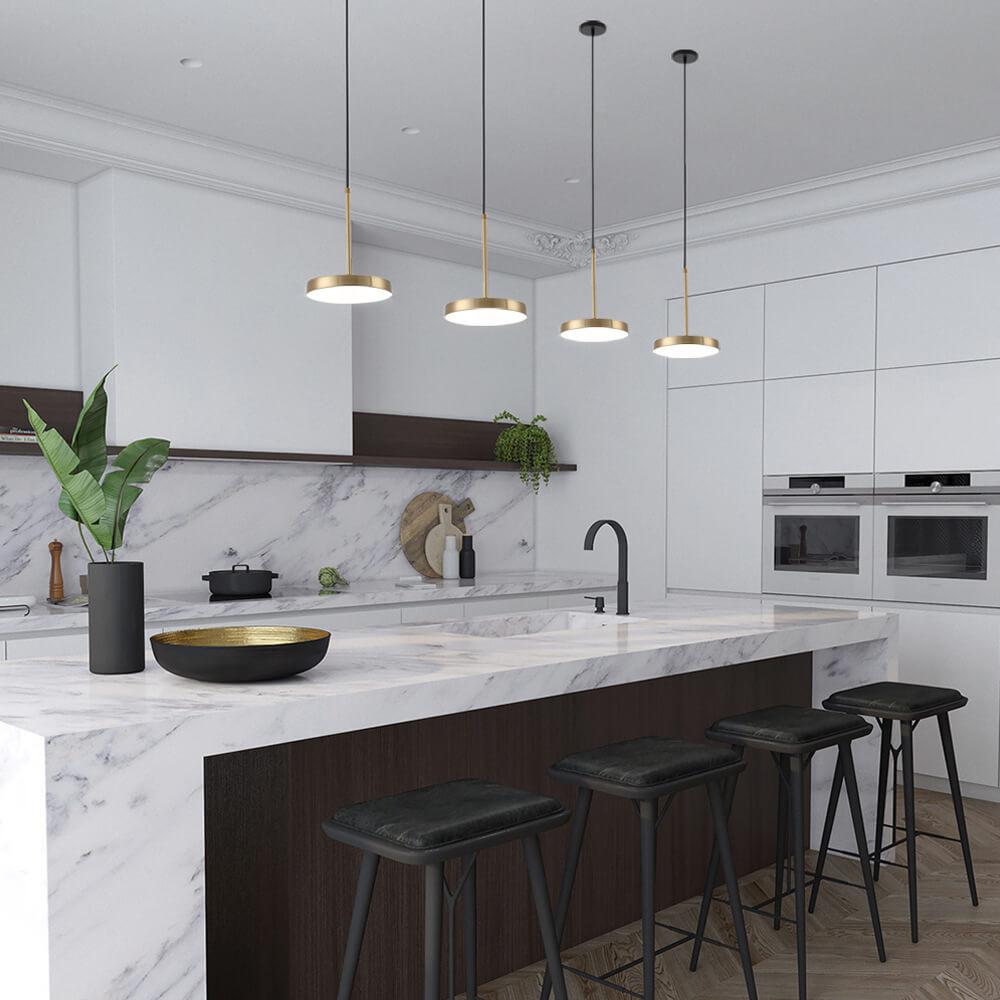 Modern Minimalist Drum Metal LED Pendant Light