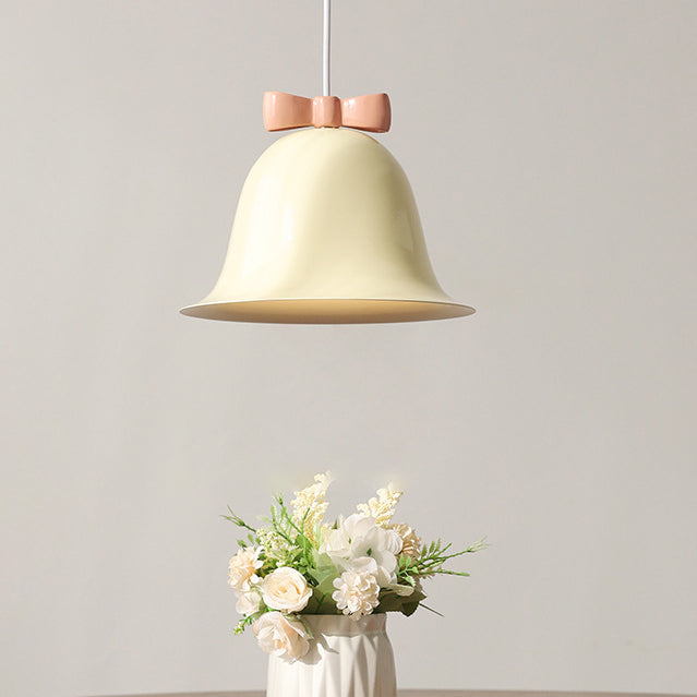Nordic Minimalist Bells Bow Tie Iron 1-Light Pendant Light