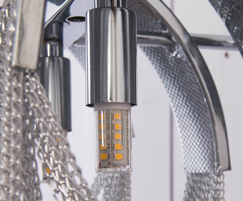Postmodern Luxury Aluminum Chain Tassel 2-Light Wall Sconce
