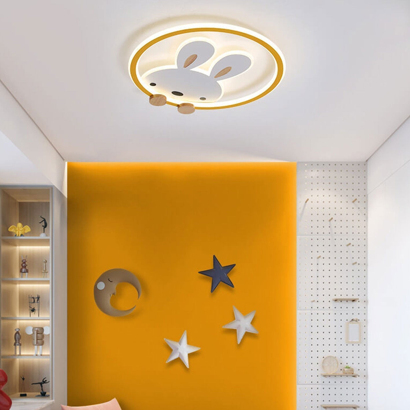 مصباح LED مدمج بتصميم أرنب كرتوني إبداعي للأطفال