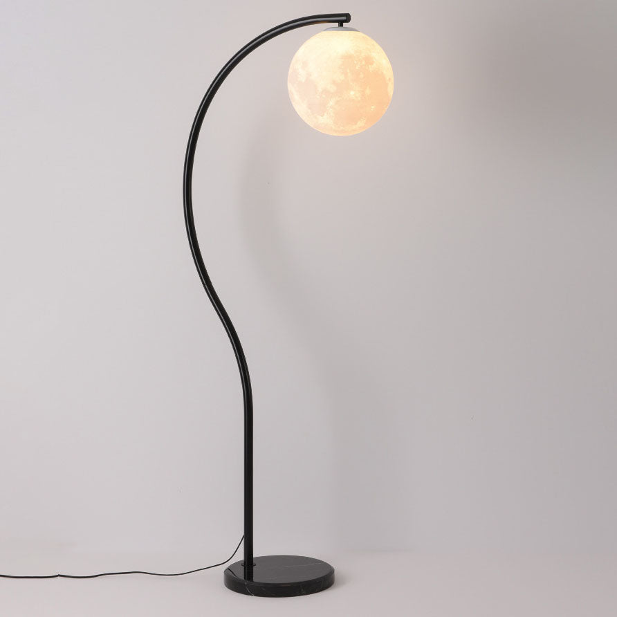 Modern Minimalist Iron Marble 1-Light Standing Floor Lamp