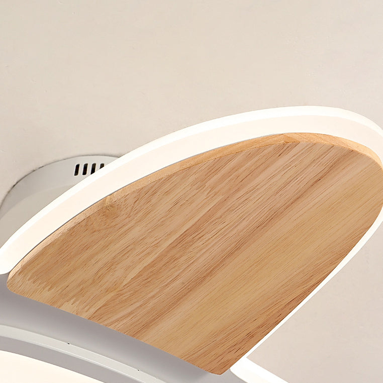 Modern Art Deco Airplane Shaped Acrylic Iron LED Semi-Flush Mount Ceiling Light For Living Room