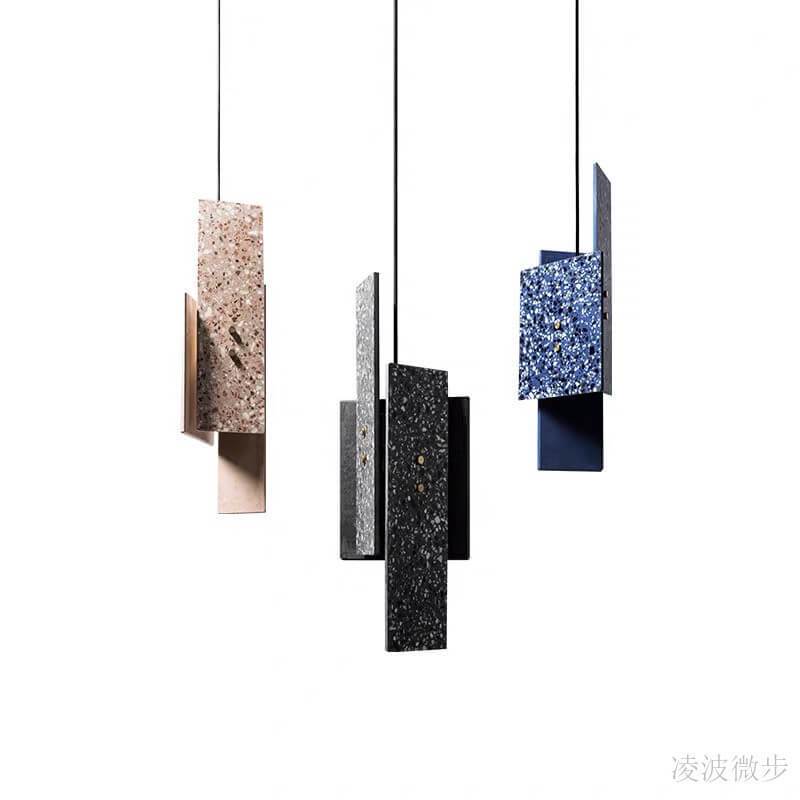 Nordic Colorful Cement Geometric 1-Light LED Pendant Light