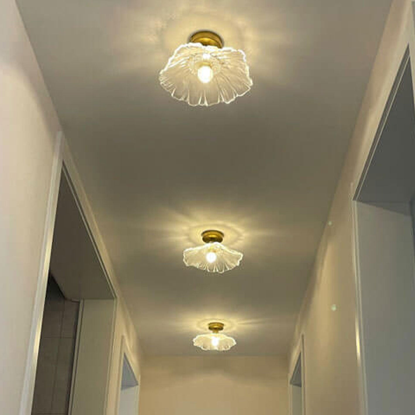 Nordic Light Luxury Brass Glass 1/3-Light Pendant Light