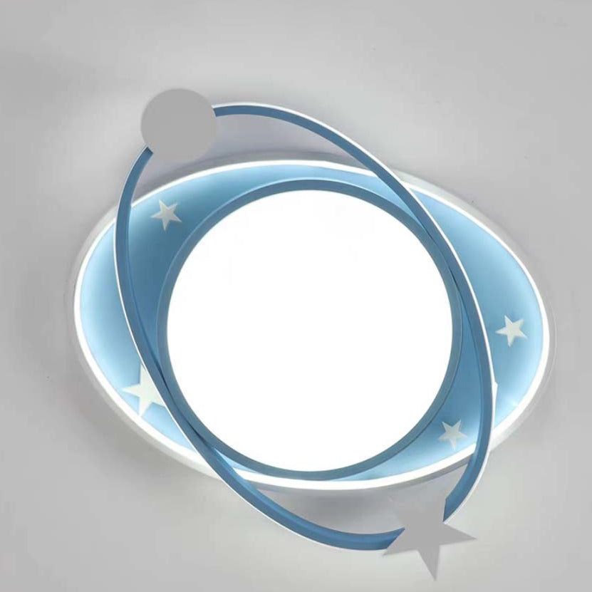 مصباح سقف LED دائري بيضاوي الشكل من الأكريليك والألومنيوم بتصميم آرت ديكو حديث لغرفة النوم