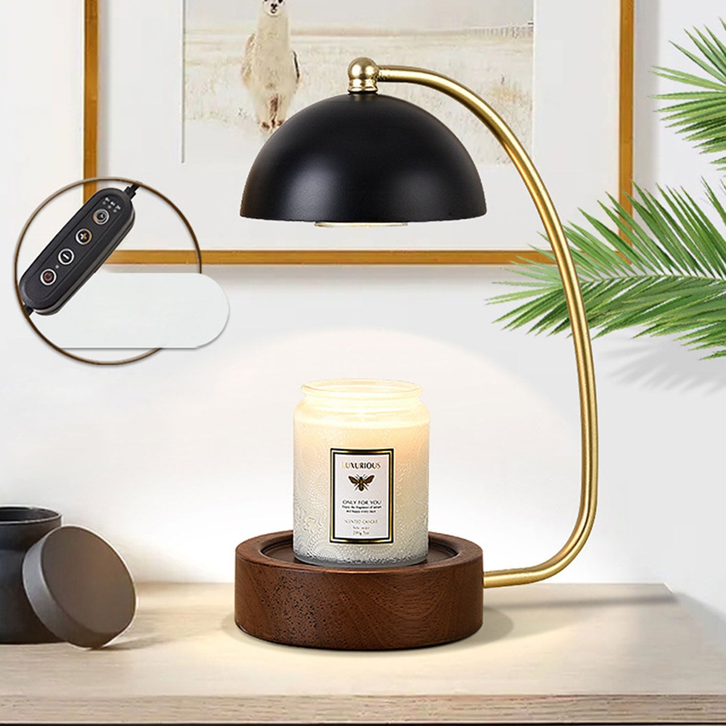 Japanese Creative Timing Dimming 1-Light Melting Wax Table Lamp