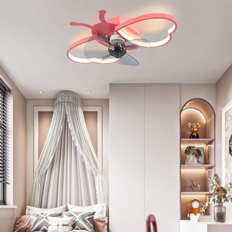 مروحة سقف LED على شكل فراشة من السيليكون بتصميم إبداعي من Nordic Creative