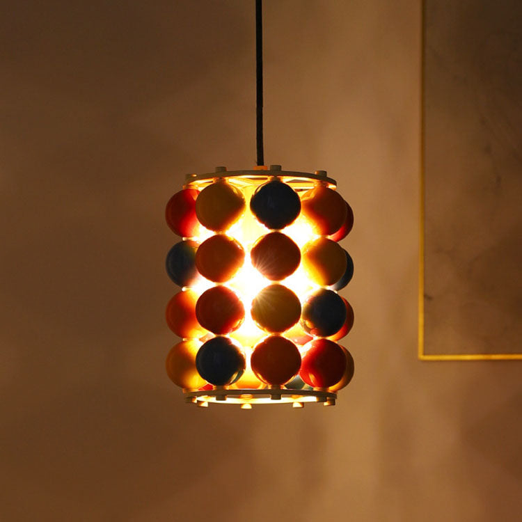 Contemporary Scandinavian Colorful Magic Bean Iron 1-Light Pendant Light For Living Room