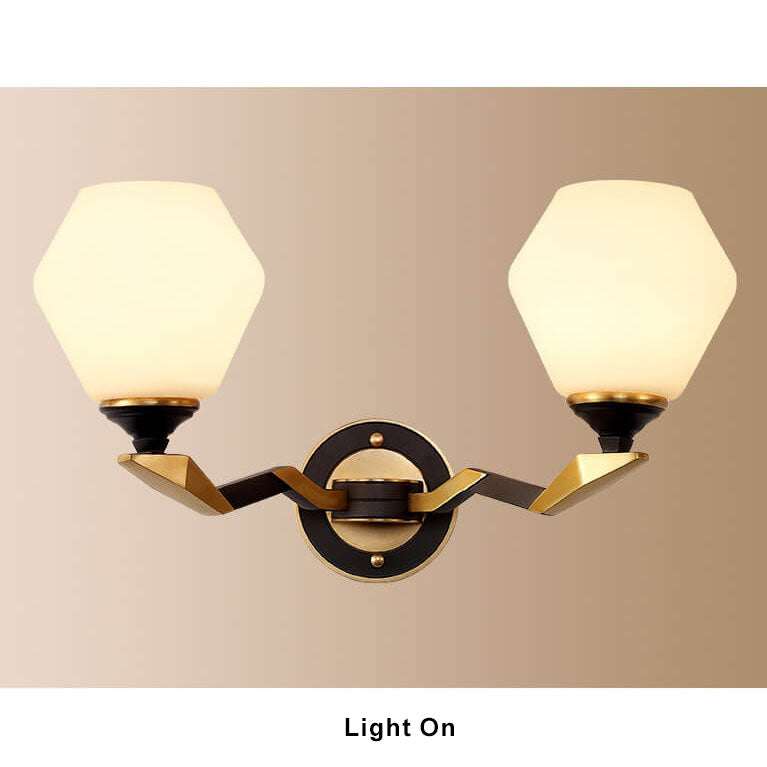 Geometric Shade 1-Light Armed Sconce Lamp