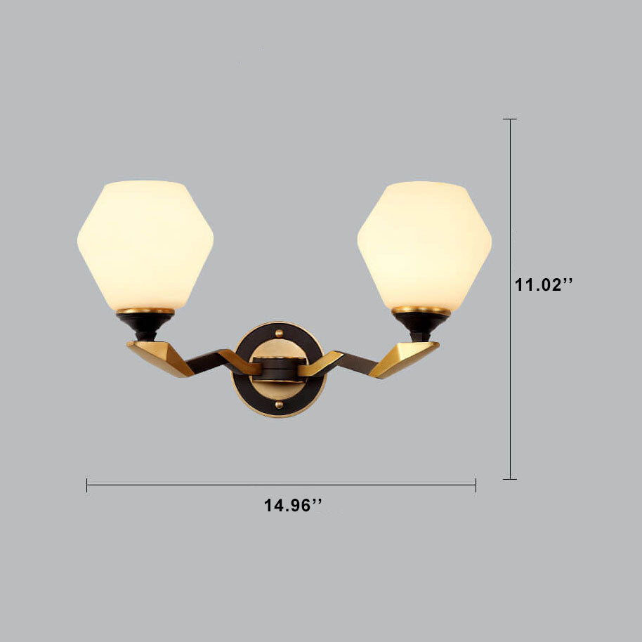 Geometric Shade 1-Light Armed Sconce Lamp
