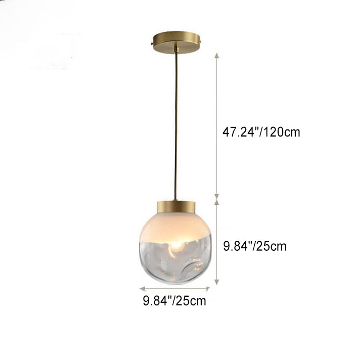 Modern Creative Glass Irregular Sphere 1-Light Pendant Light