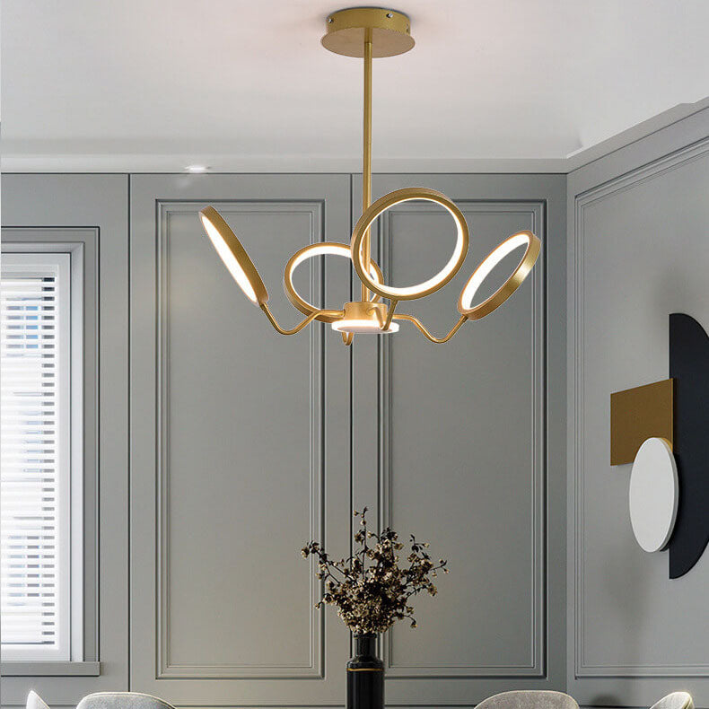 Simple Circle 5-Light LED Chandeliers