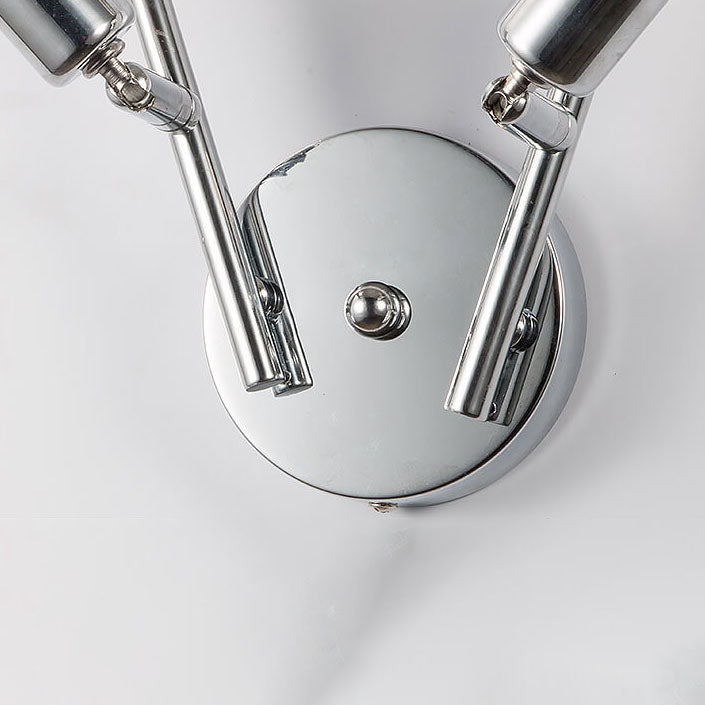 Modern Pure Chrome Metal 4-Light Spotlight Flush Mount Light