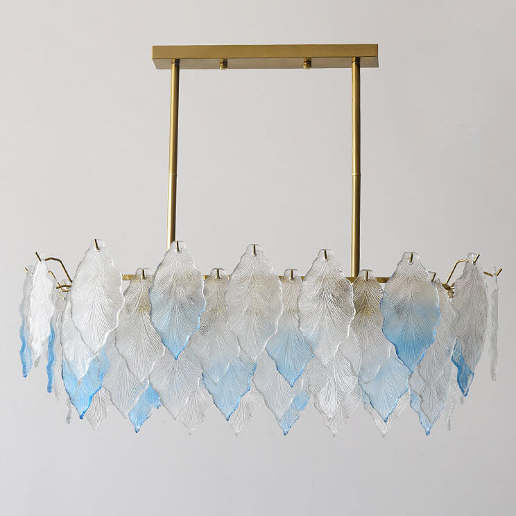 伝統的なフランスの丸型ツリーリーフパール8灯アイランドライトシャンデリア(ダイニングルーム用)