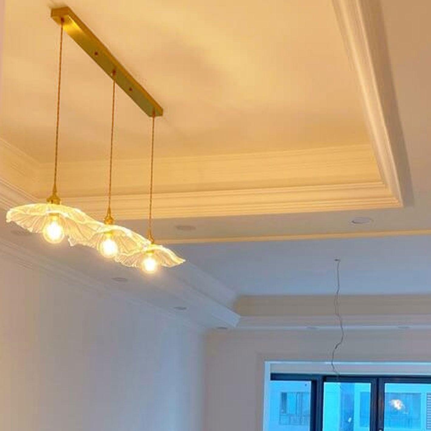Nordic Light Luxury Brass Glass 1/3-Light Pendant Light