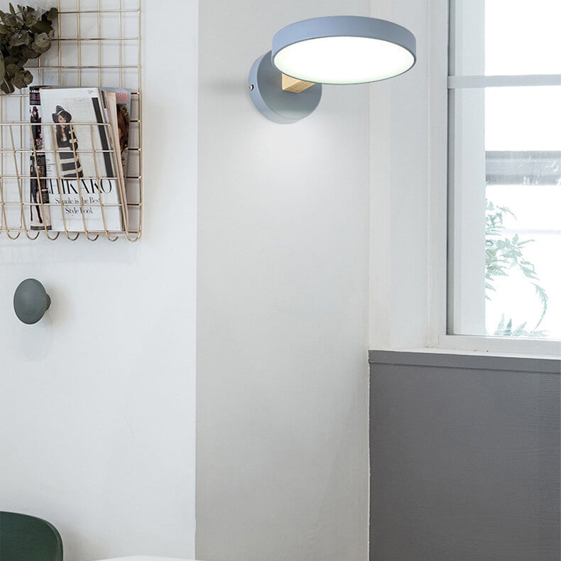 Nordic Creative Round Macaron Color LED Wall Sconce Lamp