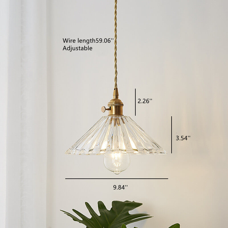 Textured Glass 1-Light Single Dome Pendant Light