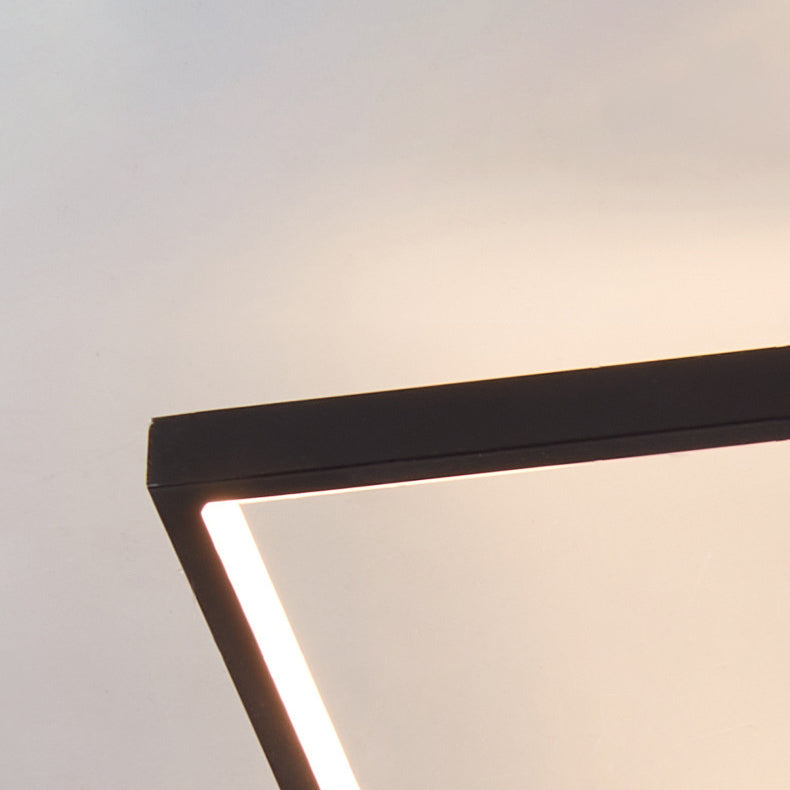 مصباح سقف LED عصري بسيط على شكل مثلث مربع مستطيل من الألومنيوم والحديد والسيليكون لغرفة النوم