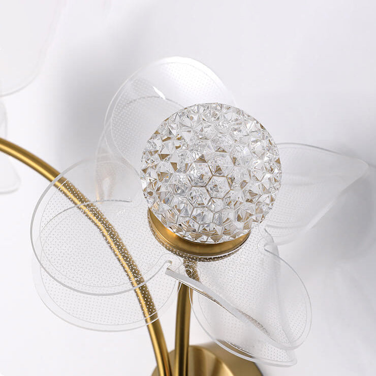European Creative Lotus Flowers Acrylic LED Wall Sconce Lamp