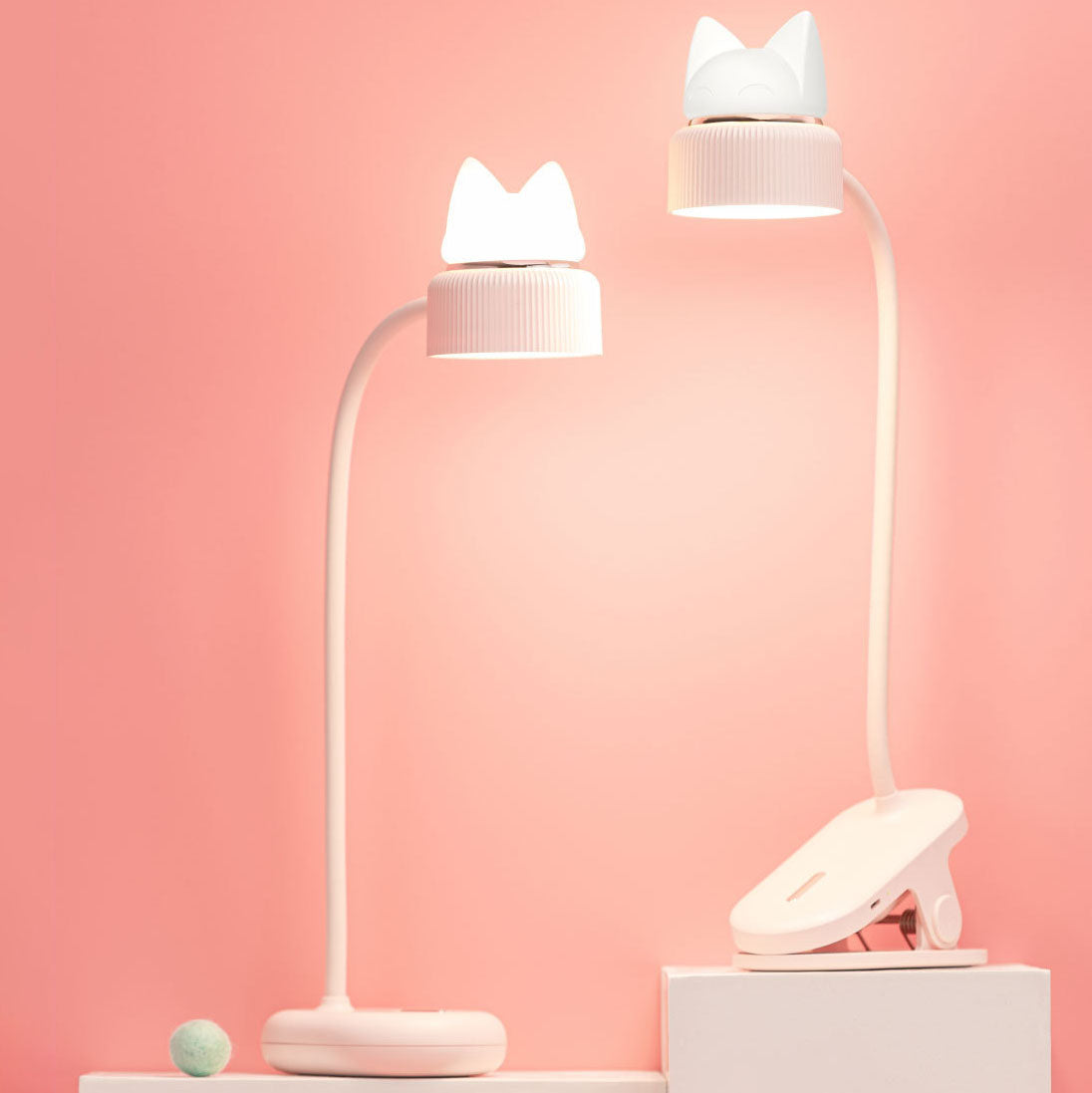 Modern Creative Cat Ears Eye Protection Clip LED Table Lamp