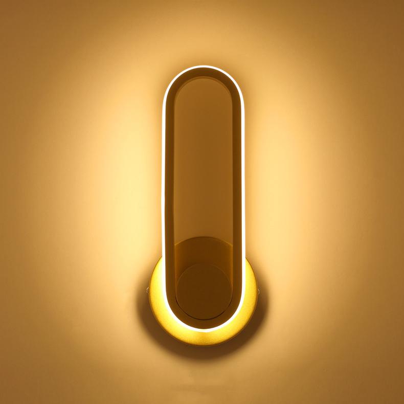 مصباح حائط LED دوار حديث إسكندنافي مزود بضوء واحد