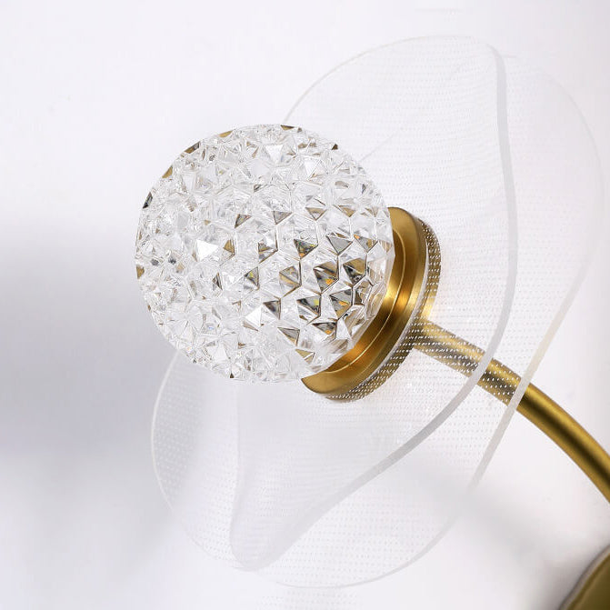 European Creative Lotus Flowers Acrylic LED Wall Sconce Lamp