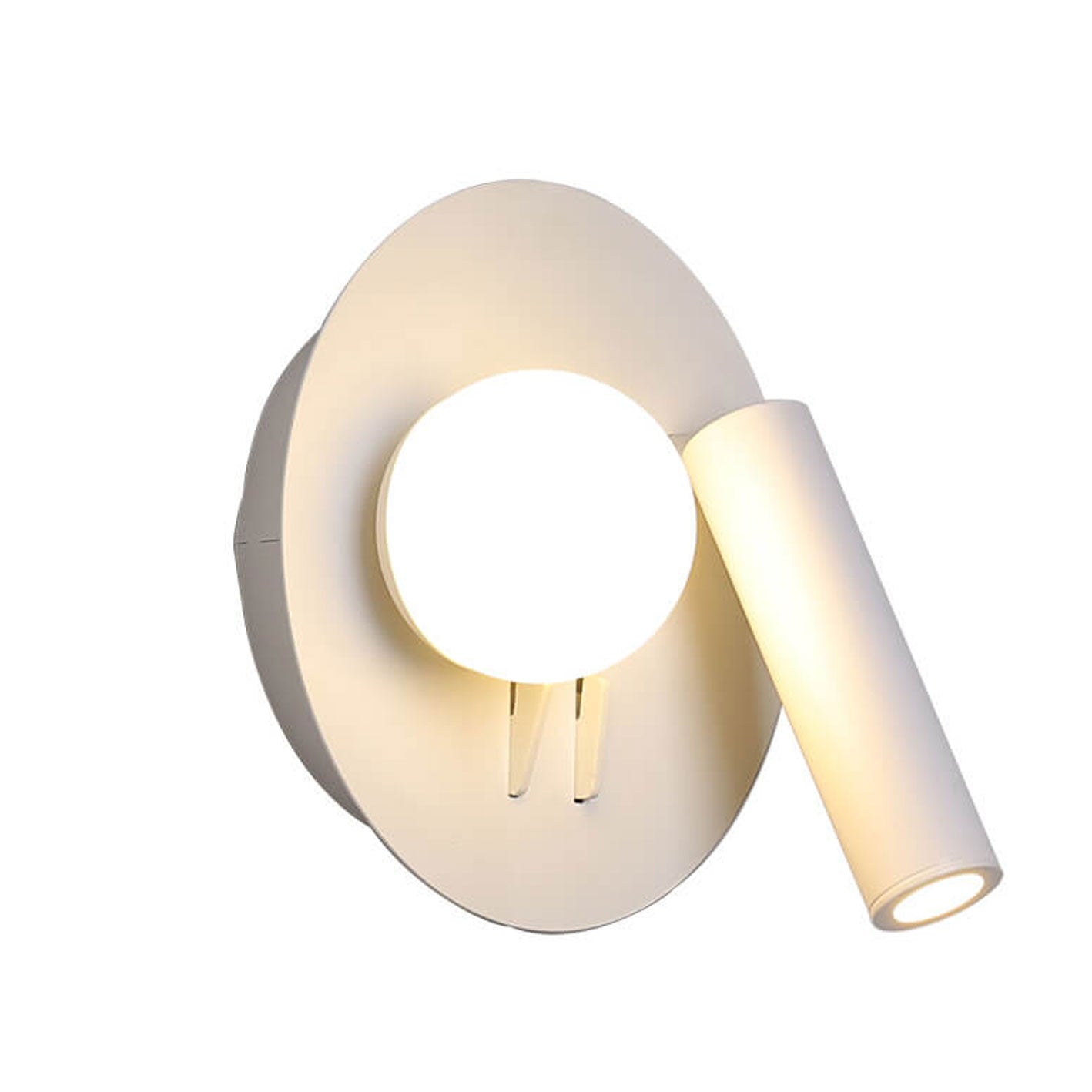 مصباح حائطي LED للقراءة مصنوع من الحديد الأكريليكي دائري/مربع بتصميم بسيط على الطراز الاسكندنافي