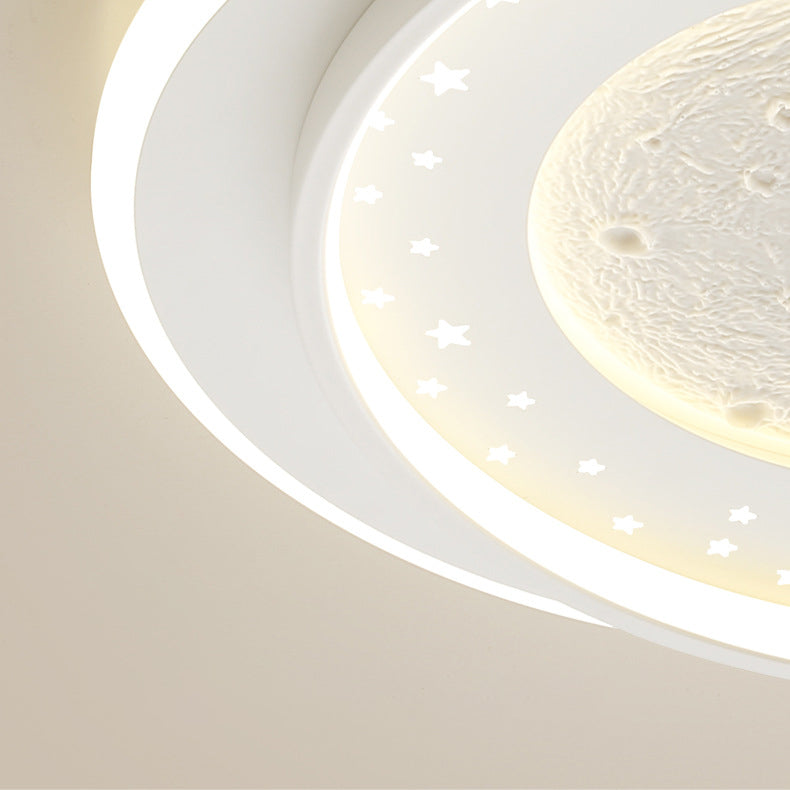 مصباح سقف LED بتصميم قمري بسيط غير منتظم الشكل مصنوع من الحديد والأكريليك لغرفة المعيشة