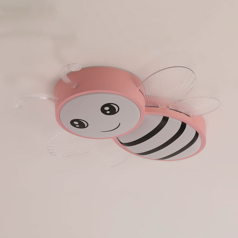 Modern Art Deco Bee Acrylic Iron LED Flush Mount Ceiling Light For Living Room