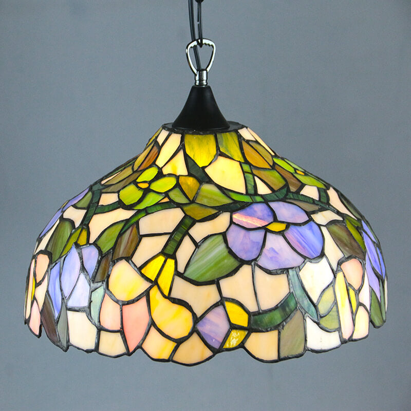 Tiffany Vintage Glass Shade 1-Light Pendant Light