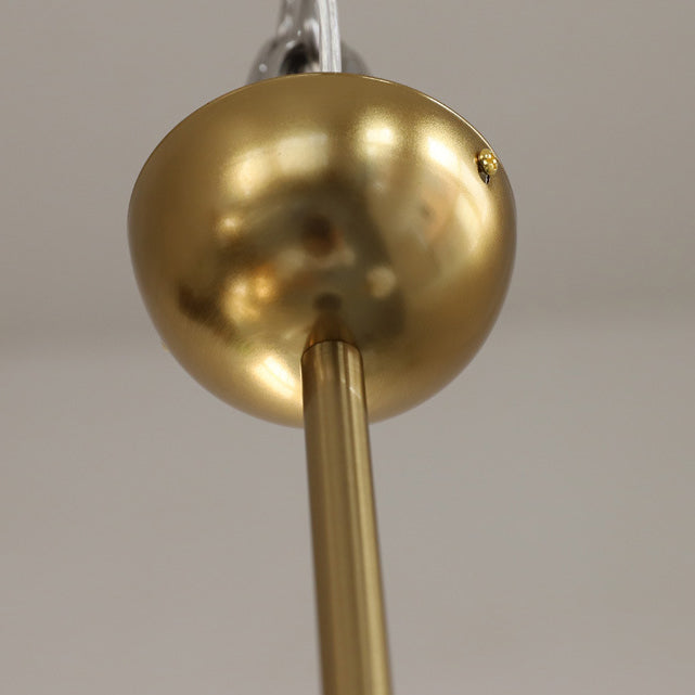 伝統的なフランスのオーブ銅ガラス3/4/5ライトシャンデリアリビングルーム用