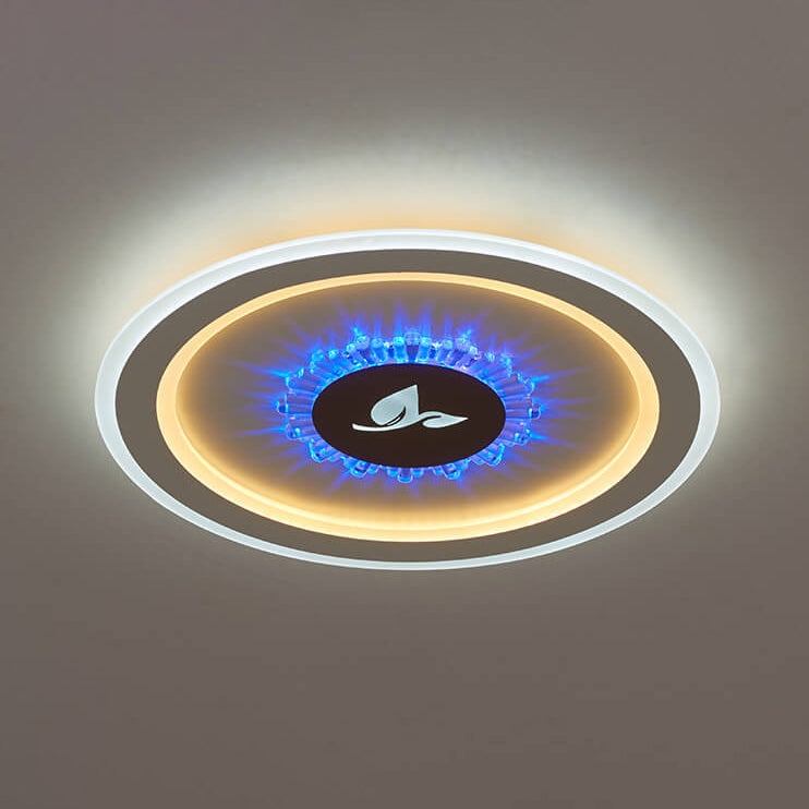 مصباح LED دائري بسيط من الأكريليك للتركيب على السطح