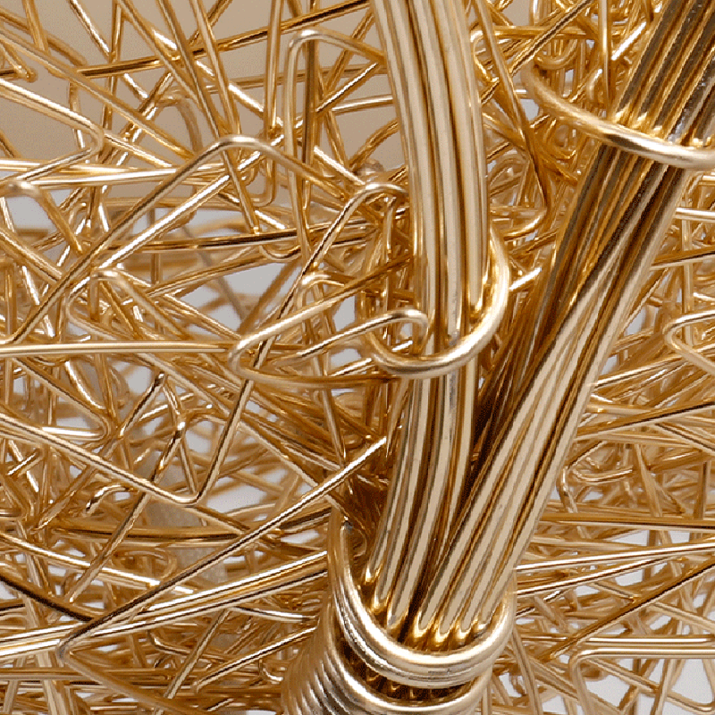 Contemporary Creative Bird's Nest Aluminum 3-Light Chandelier For Living Room