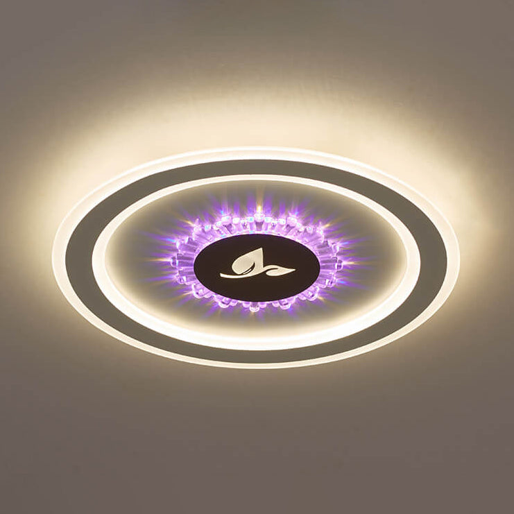 مصباح LED دائري بسيط من الأكريليك للتركيب على السطح