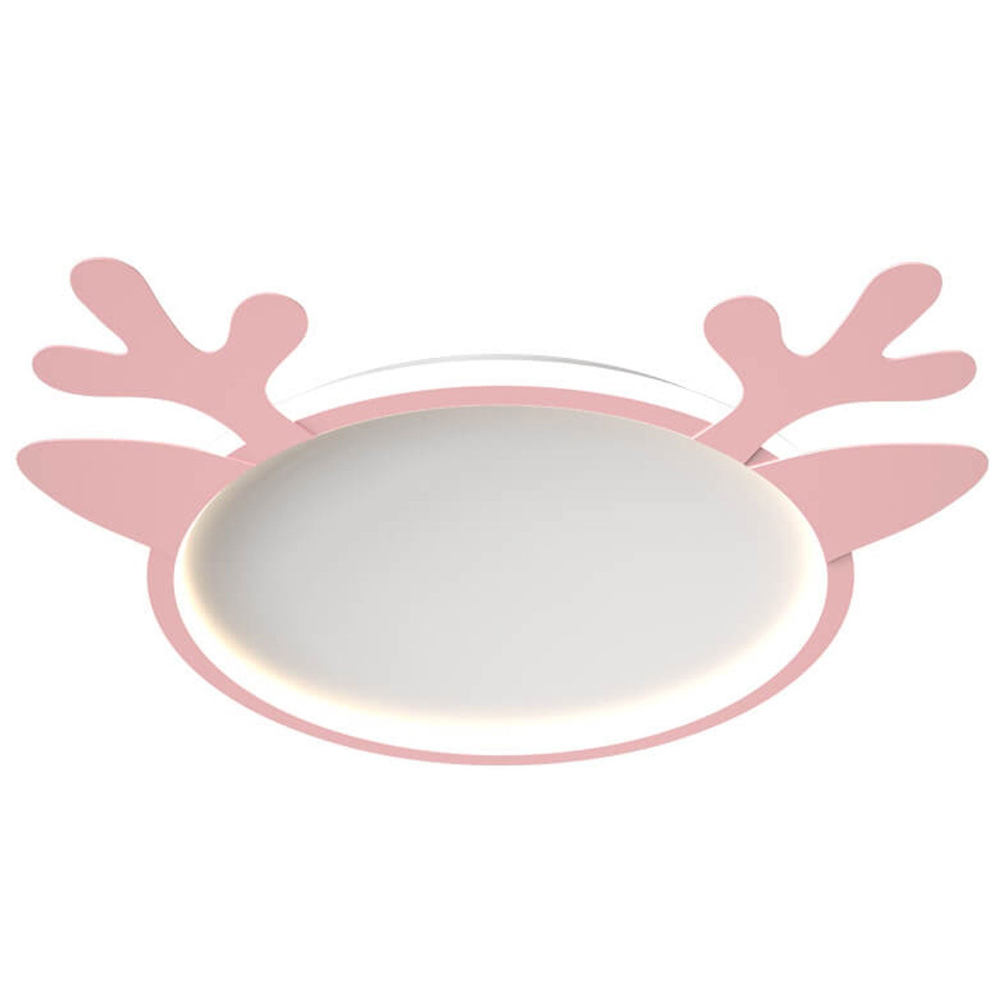 Nordic Creative Deer Head Round Kids LED Flush Mount Ceiling Light